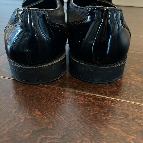 Stacey Adams black patent leather and fabric  loafer 9.5 - Picture 5 of 8